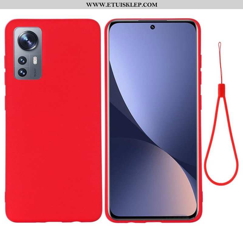 Etui do Xiaomi 12 / 12X Płynny Silikon Ze Smyczą